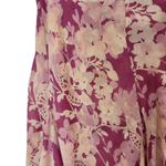 Lane Bryant Chiffon Pink Floral Knee Length Asymmetrical A-Line Skirt Size 14/16 Photo 2