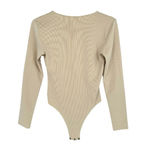 Samantha Eng. Ribbed Long Sleeve Deep V Photo 1