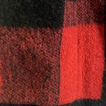 Lucky Brand Red & Black Plaid Open Front Sweater Photo 3