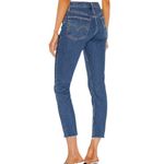 Levi's Levi’s 501 skinny dark wash cropped jeans with fringe hem size 25 Photo 7