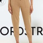Nordstrom NWT Nordstorm Cotton Blend Sweater Joggers In Tan Camel Dark Heather Caslon XS Photo 1