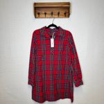 Vineyard Vines Plaid Poplin Popover Shirt Dress Tunic Red Green Blue Size Small Photo 1