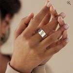 MONICA VINADER Siren Muse Wide Ring, Silver, Size 4.5,$250 Silver Photo 0
