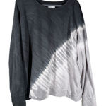 Aerie Womens Gray White Tie Dye Sweatshirt Sz XXL Boxy Oversized Casual Stretchy Photo 0