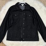 Laura Ashley Women's Black Studded Jean Denim Jacket Size S Photo 1