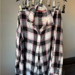 Talbots  Black and White Plaid Shirt Photo 1