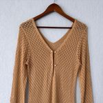 Saodimallsu Brown Long Flare Sleeve Maxi Length Crochet Cover Up Size X Photo 3