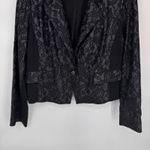 Chico's Lace Blazer Jacket Womens 2 Large Black Whimsigoth Pockets Dark Romantic Photo 2
