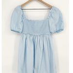 Aritzia Sunday Best Hadley Puff Sleeve Smocked Babydoll Dress Blue Women's M Size M Photo 2