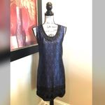 Anthropologie  Silk Dress Beaded Blue Size 2 Formal NWT future paradise Photo 1