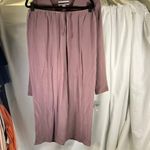 Amanda Smith  Vintage Pure‎ Silk Pant Suit Set Size 16 Zen Minimalism Mauve New Photo 7