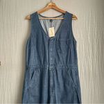 Universal Threads NEW! Universal Thread Blue Curved Leg Denim Sleeveless Jumpsuit Size 12 Photo 5