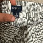 J.Crew Striped linen blend drawstring pant Size 18 casual pull on beach crop White Photo 3