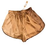 SKIMS  SIZE XXS Nude Print Brown Silk Sleep Shorts Satin PJ Pants Sleepwear Photo 3