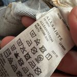 ALL SAINTS Kim Two Tone Asymmetric Hem Jeans in Mid Indigo Size 27 Photo 4