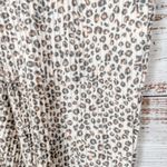 NEW Simply Threads Super Soft Ribbed Animal Print Lounge Joggers, Size Large Brown Photo 4