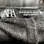 ZARA  Faux Leather Cargo Jogger Pants Drawstring Pockets Casual Black XSmall Photo 1