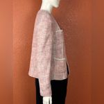 Tahari ASL Metallic Boucle Jacket Light Pink Size 12 Photo 4