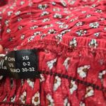 Just Quella Tube Dress Women's Size XS(0-2) Red Paisley Strapless Smocked Casual Photo 5