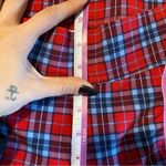 Lands' End  Women’s Starfish Pant Leggings Stretch Plaid Red Medium 10-12 Photo 4