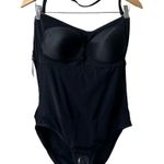 Swimsuits For All Fringe Bandeau One Piece Black Size 16 Photo 7