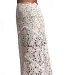 White Lace Maxi Skirt & Crop Top Set, Women's Size L Size L Photo 0