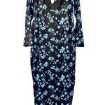 Majorelle Stellina Dress Floral Choker Neckline Backless Long Gown with Slit Photo 3