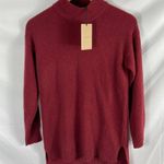 Halogen NWT Wool Cashmere Blend Turtleneck Sweater Red Pomegranate XXSP Photo 1