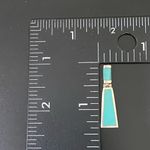 Vintage Sterling Silver 925 Native American Turquoise Inlay Door Knocker Pendant Photo 3