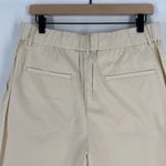 Anthropologie Mare Mare x  Chino Pant Women L Light Sand Curved Hem Pleated Front Photo 4