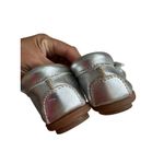 Minnetonka  Silver Leather Moccasins Flats Size US 6 Photo 3