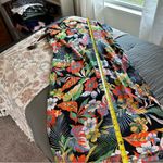 C&C California  Linen Blend Tropical Maxi Dress Caftan Coverup. Size Medium. Photo 9