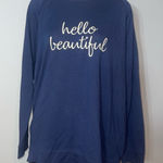 Isaac Mizrahi New  Blue Soft Stretch Long Sleeve top tee shirt woman’s XL Photo 0