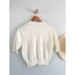 Madewell  | NWT | Textural-Stitch Cotton Sweater in Lighthouse | Sz XS Photo 7