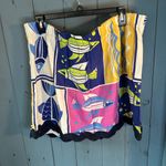 Anthropologie Multicolor Fish Print Mini Skirt | Women’s Size XL Photo 2