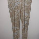 Juicy Couture White Tan Swirl Sweatpants Size large Micro Sherpa Lined Warm Photo 0