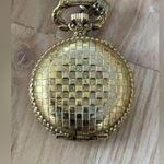 Wittnauer Pocket Watch Super Rare Mechanical Gold Dial Checkered Case Works Photo 2