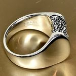 MICHAEL DAWKINS Sterling Silver Starry Night Oxidized Caviar Accent Ring Sz 8.75 Photo 10