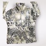 Misook Vintage Y2K Green Leopard Print Jacket Size S Photo 3