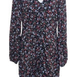 New Look Black Floral V-Neck Dress NWT Size 10 Wedding Guest Dress Photo 0