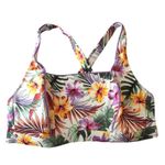 California Sunshine  Bikini Set Crossback High Rise Piping Floral Purple 2X Photo 1