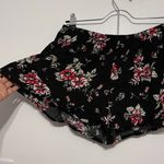 Urban Outfitters Black floral scalloped shorts Photo 3