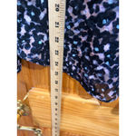 Rebecca Taylor  Silk Cotton Blouse Abstract Floral Print Button Front Size 10 Photo 4