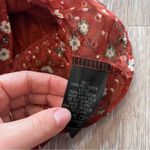 Storia  red Swiss dot floral ruffle crop‎ top women’s size L Photo 2