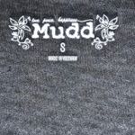 Mudd Criss Cross Short Sleeve Dark Gray Acid Wash Top Small Photo 7