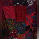 Colorful Patchwork Maxi Skirt Red Size L Photo 2