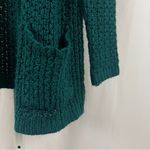 Forever 21  Medium Chunky Knit Oversized Teal Jewel Tone Longline Cardigan Boho Photo 2