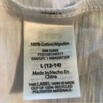 Time & Tru  Womens Tank Top Size Large 12-14 White Ruched Front New Photo 4