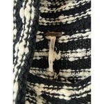 Free People  Black and White Oversized Rosie Lee Poncho Sweater - Size - Small Photo 4