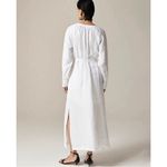J.Crew NWT  Cabana Dress Maxi Long Sleeve Linen White Photo 4